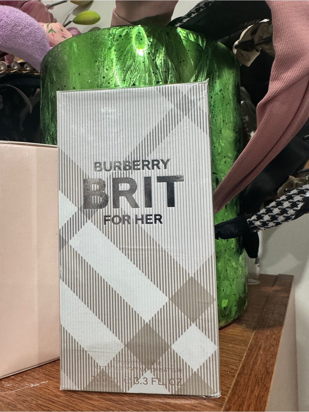 Burberry Brit For Her Beige & White Plaid Box